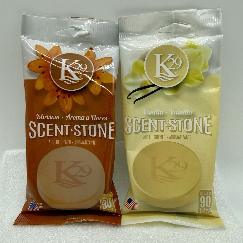 K29 Scent‎ Stone Air Freshener Blossom & Vanilla Lot of 2 Long Lasting 90 Days